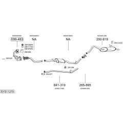 Išmetimo sistema BOSAL SYS11270