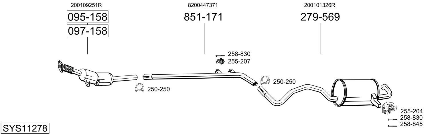 Išmetimo sistema BOSAL SYS11278