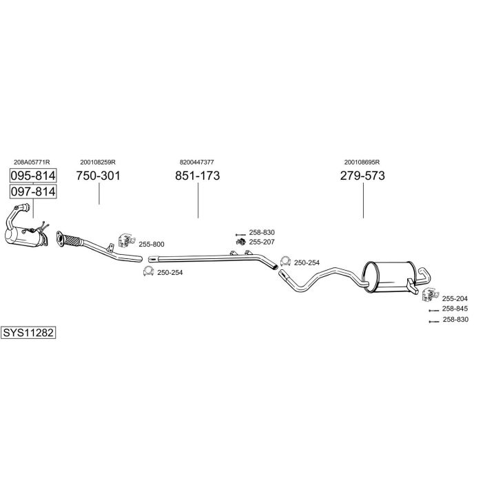 Išmetimo sistema BOSAL SYS11282