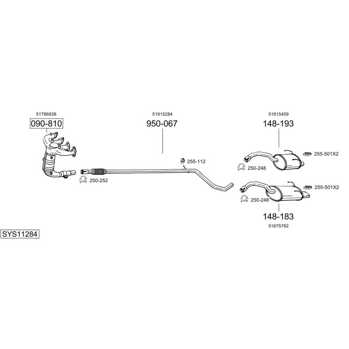 Išmetimo sistema BOSAL SYS11284