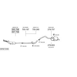 Išmetimo sistema BOSAL SYS11316