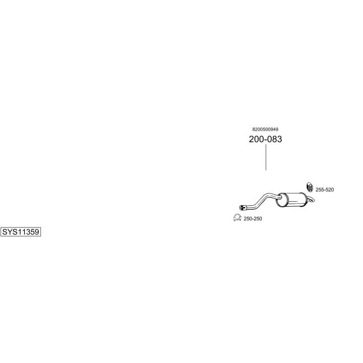 Išmetimo sistema BOSAL SYS11359