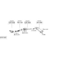 Išmetimo sistema BOSAL SYS11387