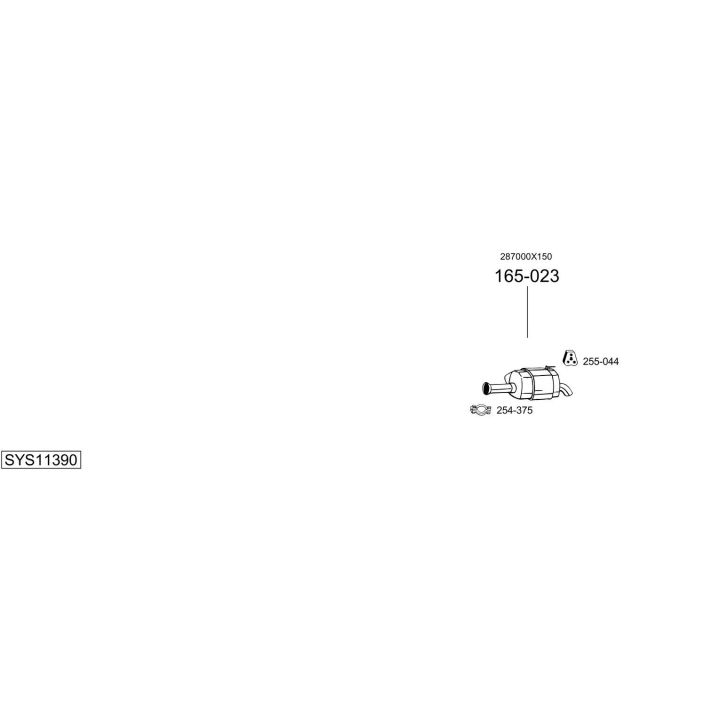 Išmetimo sistema BOSAL SYS11390