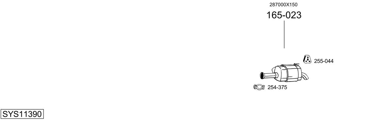 Išmetimo sistema BOSAL SYS11390