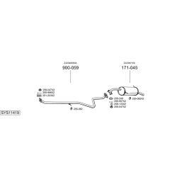 Išmetimo sistema BOSAL SYS11419