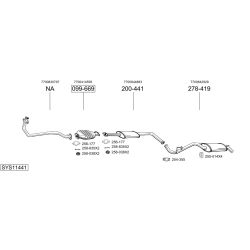 Išmetimo sistema BOSAL SYS11441