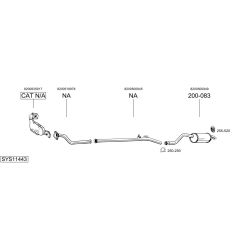 Išmetimo sistema BOSAL SYS11443