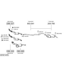 Išmetimo sistema BOSAL SYS11475