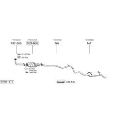 Išmetimo sistema BOSAL SYS11479