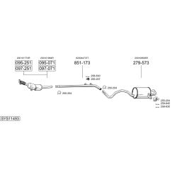 Išmetimo sistema BOSAL SYS11493