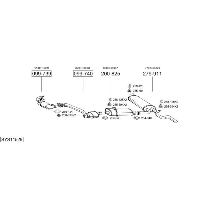 Išmetimo sistema BOSAL SYS11529