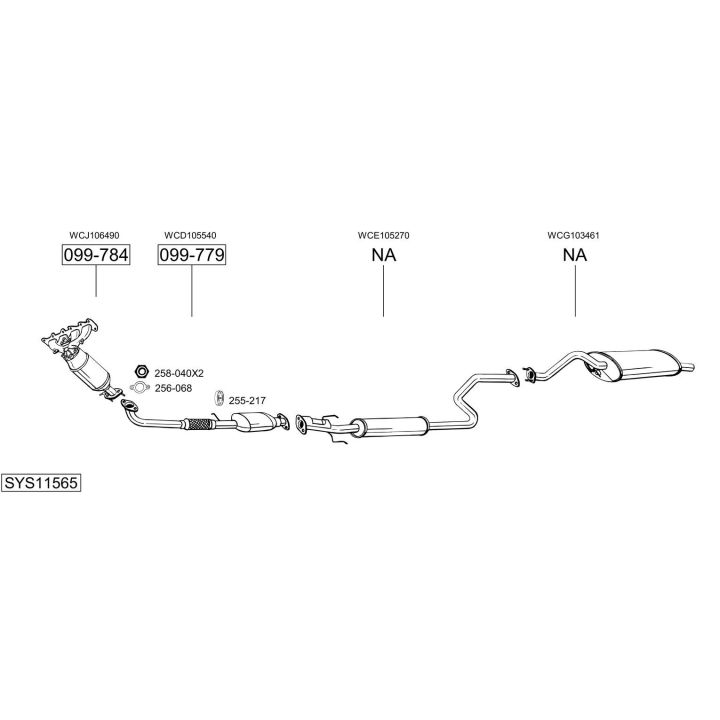 Išmetimo sistema BOSAL SYS11565