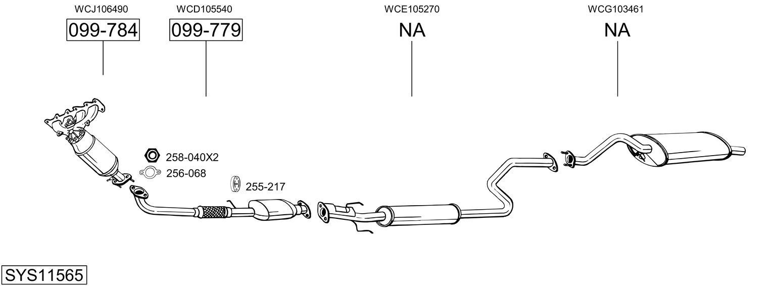 Išmetimo sistema BOSAL SYS11565