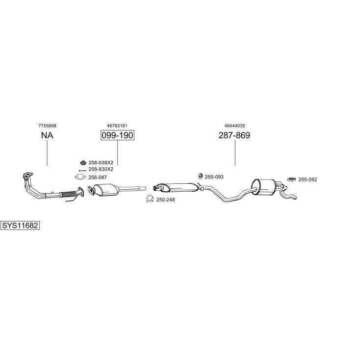 Išmetimo sistema BOSAL SYS11682