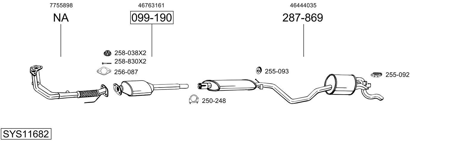 Išmetimo sistema BOSAL SYS11682