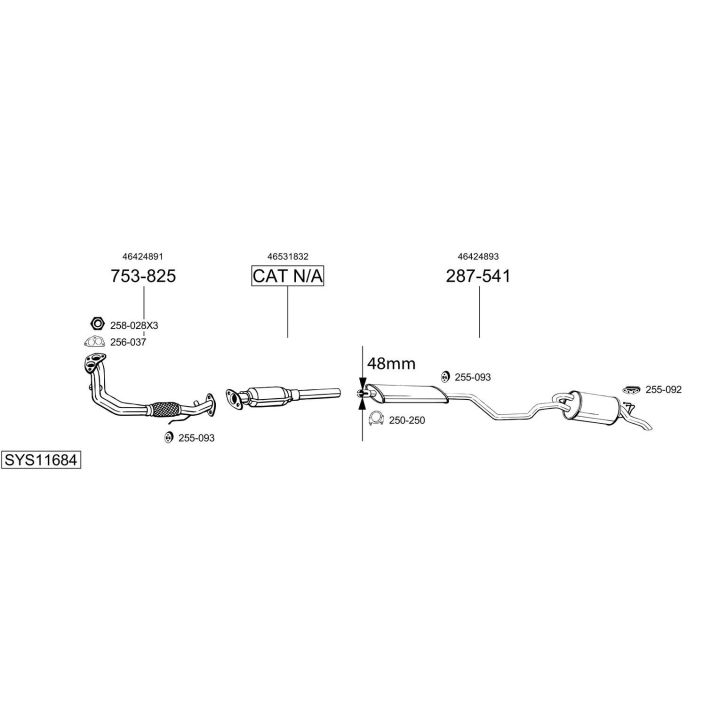 Išmetimo sistema BOSAL SYS11684