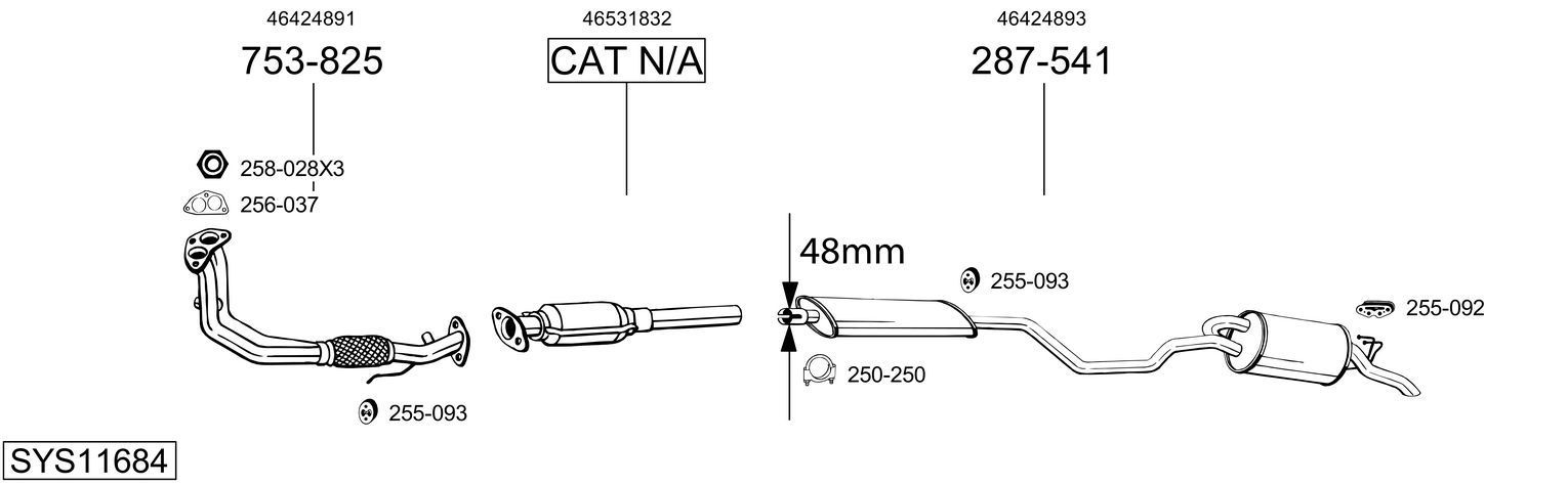 Išmetimo sistema BOSAL SYS11684