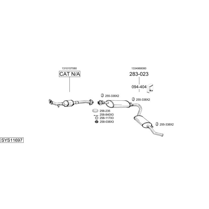 Išmetimo sistema BOSAL SYS11697