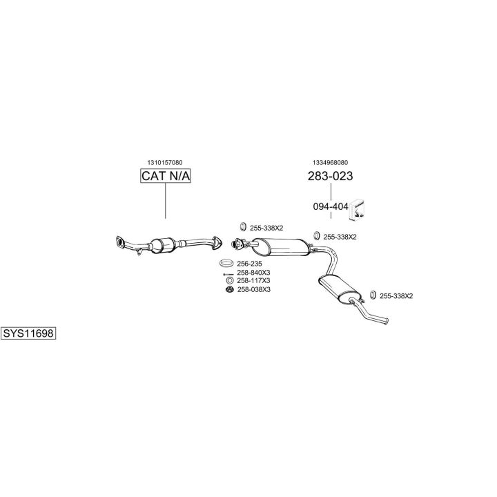Išmetimo sistema BOSAL SYS11698