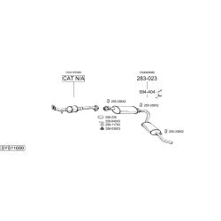 Išmetimo sistema BOSAL SYS11699