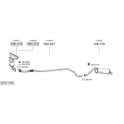 Išmetimo sistema BOSAL SYS11705