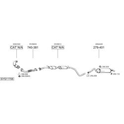 Išmetimo sistema BOSAL SYS11706