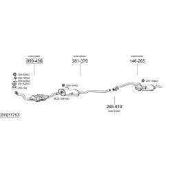 Išmetimo sistema BOSAL SYS11710
