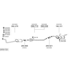 Išmetimo sistema BOSAL SYS11721