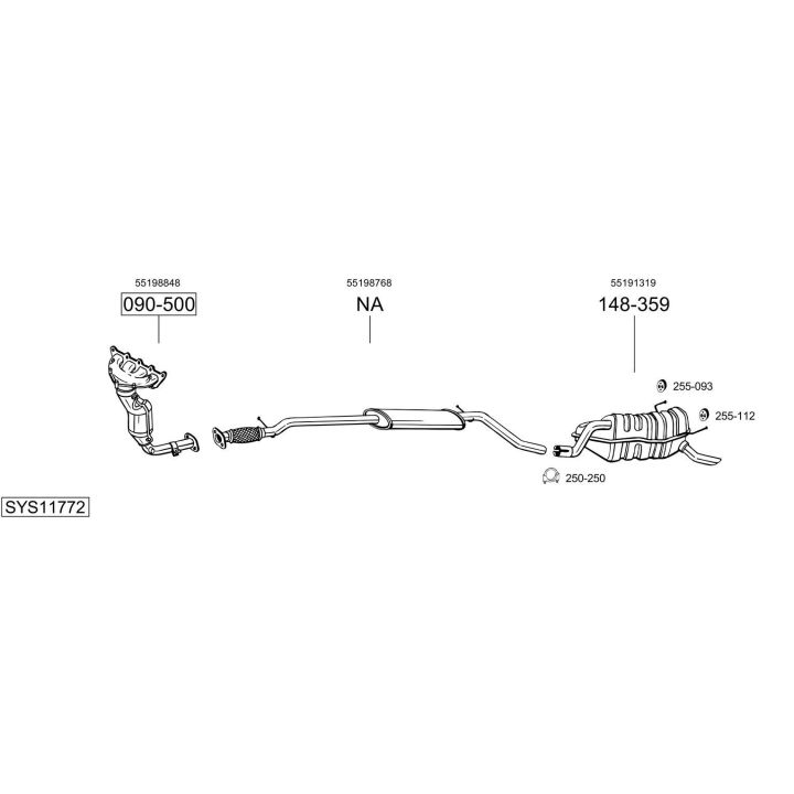 Išmetimo sistema BOSAL SYS11772