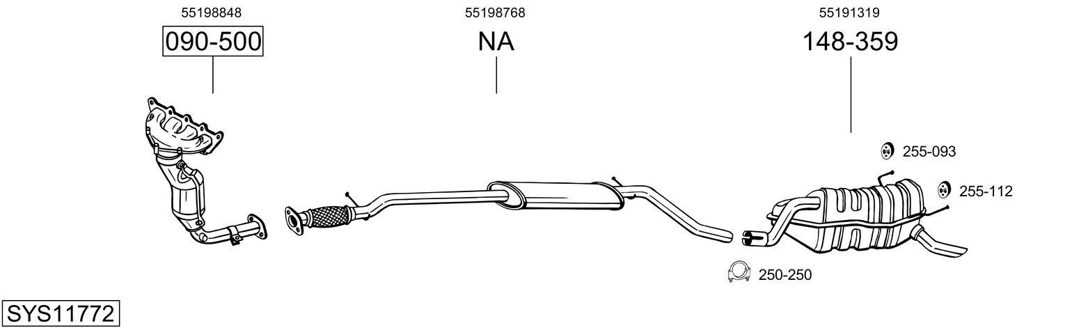 Išmetimo sistema BOSAL SYS11772