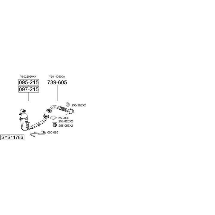 Išmetimo sistema BOSAL SYS11786