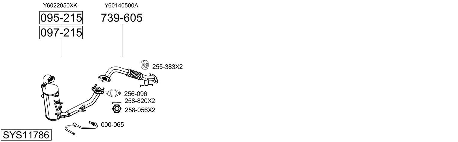 Išmetimo sistema BOSAL SYS11786