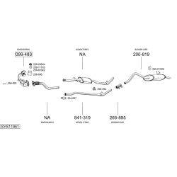 Išmetimo sistema BOSAL SYS11951