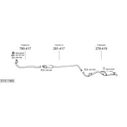 Išmetimo sistema BOSAL SYS11968