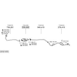 Išmetimo sistema BOSAL SYS11970