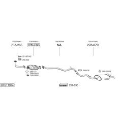 Išmetimo sistema BOSAL SYS11974
