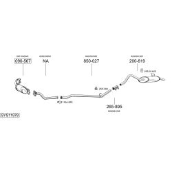 Išmetimo sistema BOSAL SYS11978