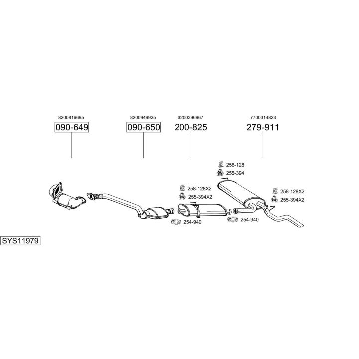Išmetimo sistema BOSAL SYS11979