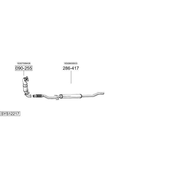 Išmetimo sistema BOSAL SYS12217
