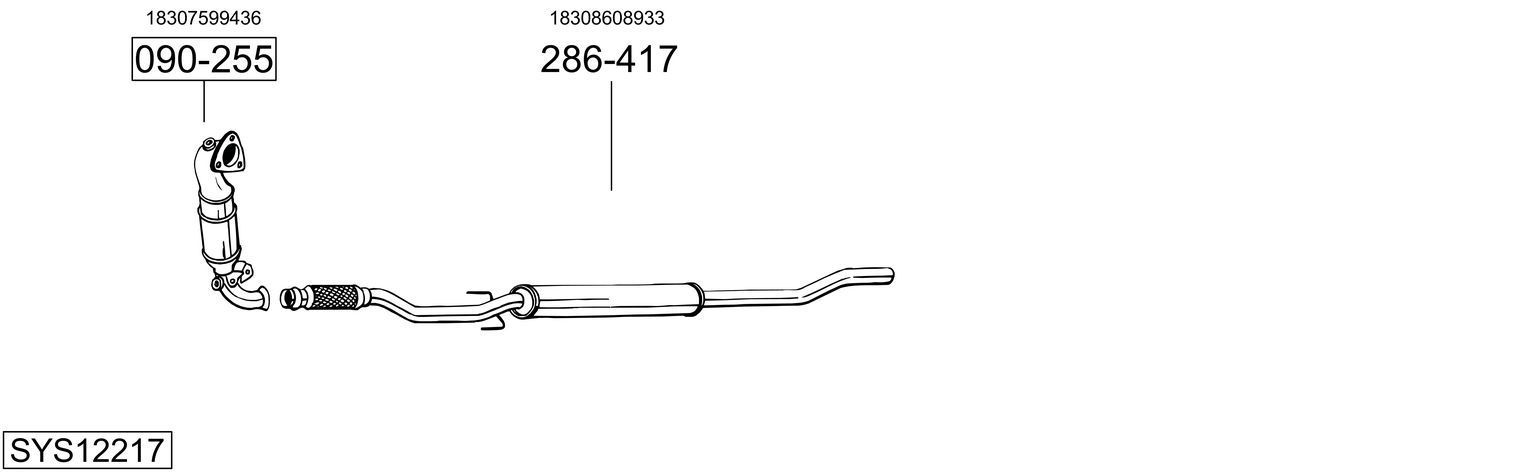 Išmetimo sistema BOSAL SYS12217