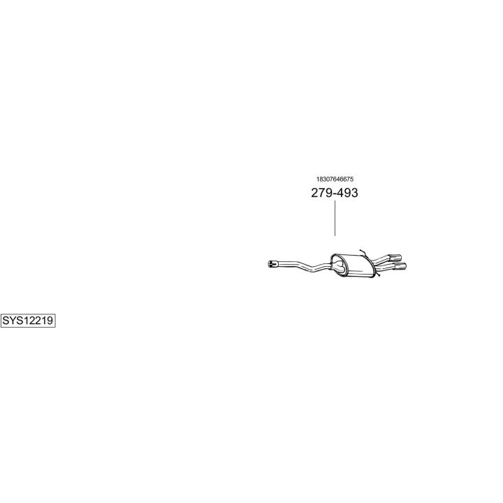 Išmetimo sistema BOSAL SYS12219