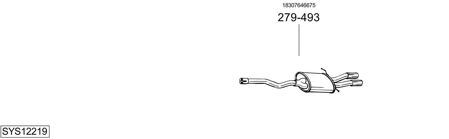 Išmetimo sistema BOSAL SYS12219