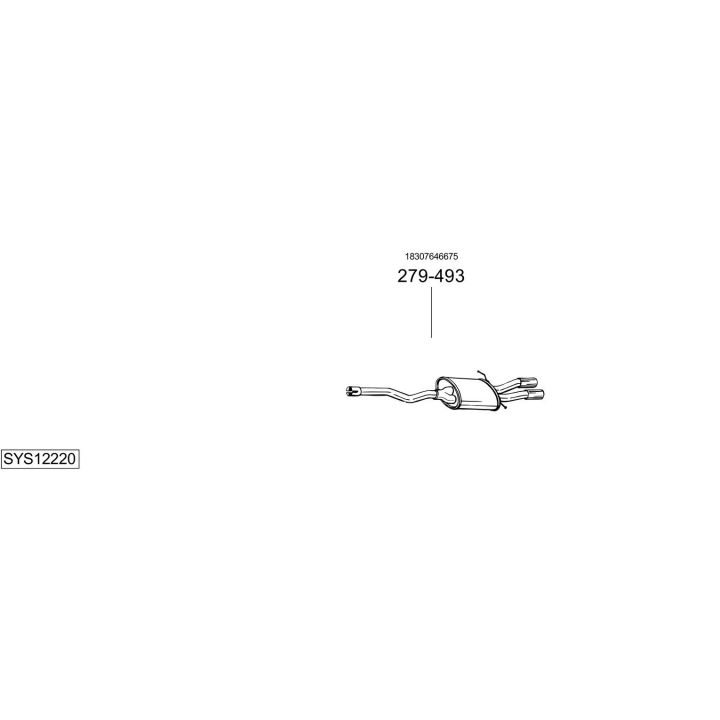 Išmetimo sistema BOSAL SYS12220