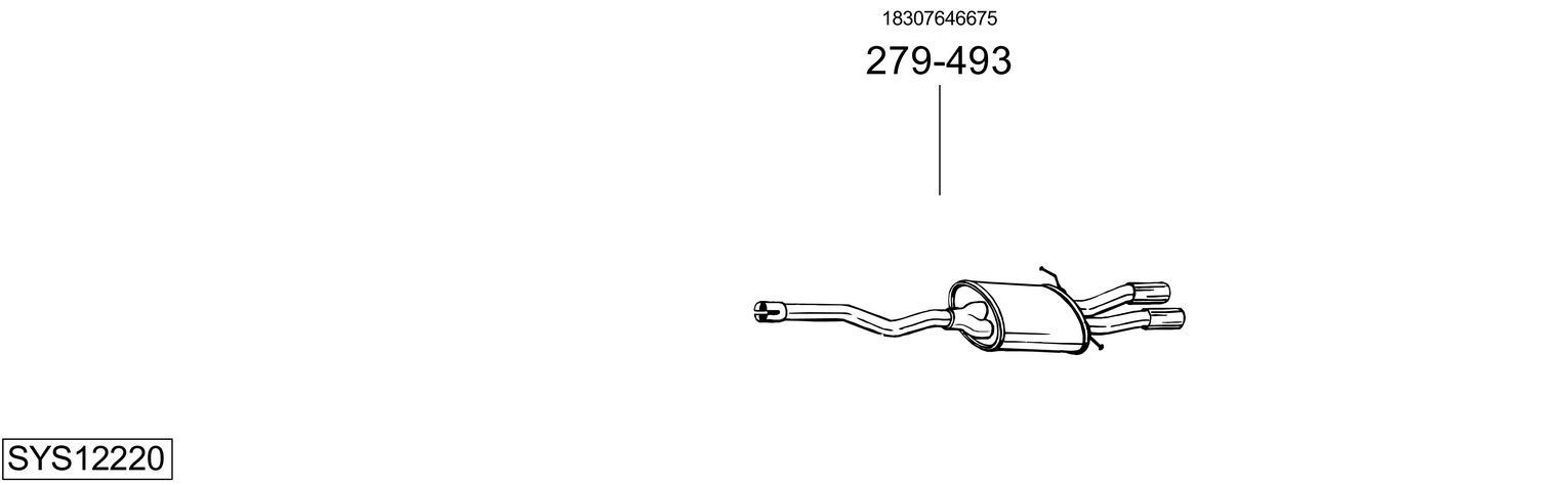 Išmetimo sistema BOSAL SYS12220