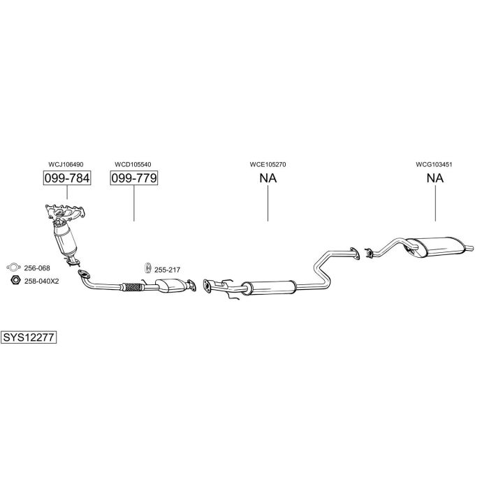 Išmetimo sistema BOSAL SYS12277