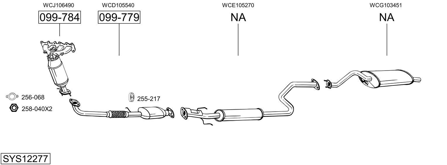 Išmetimo sistema BOSAL SYS12277