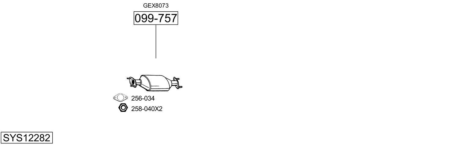 Išmetimo sistema BOSAL SYS12282