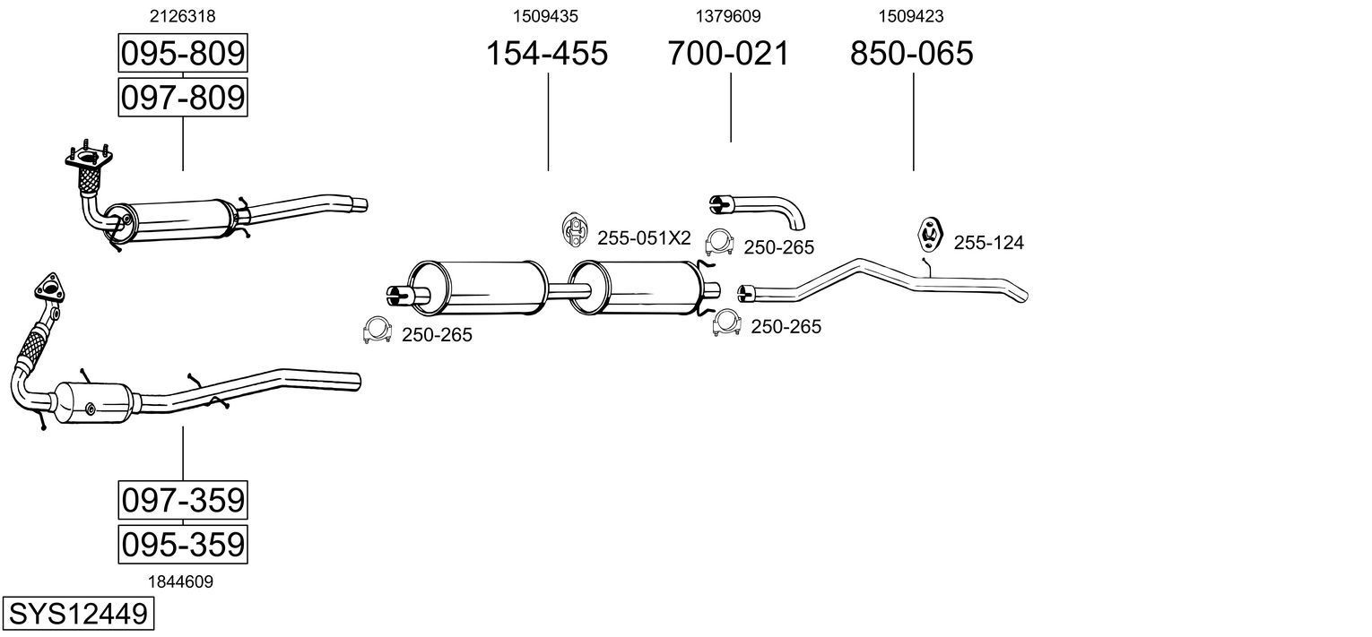 Išmetimo sistema BOSAL SYS12449