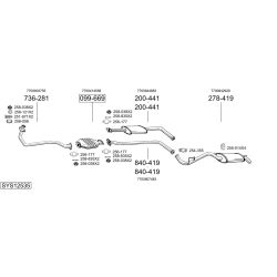 Išmetimo sistema BOSAL SYS12535